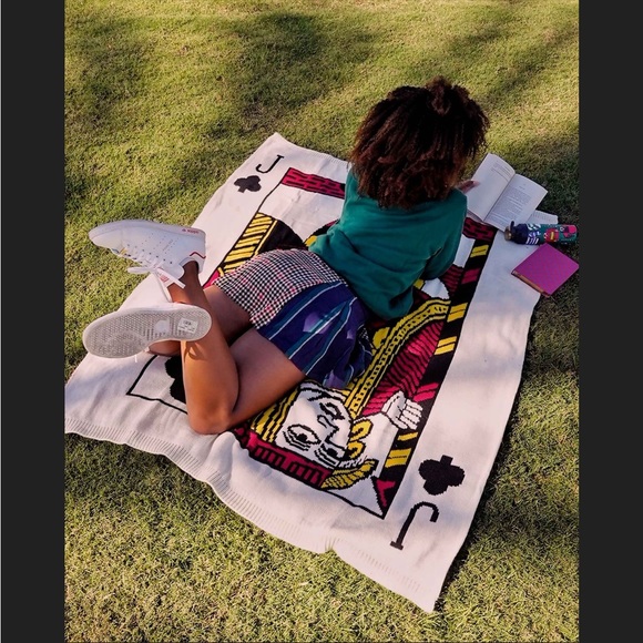 NEW Rowing Blazers x Target Jack of Clubs Print Throw Blanket - Picture 4 of 5